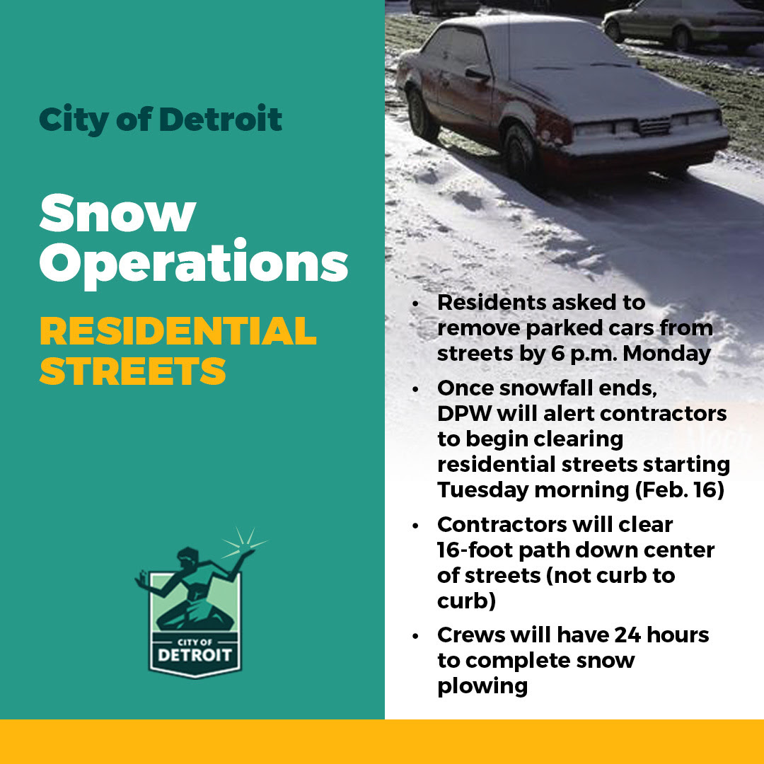 City's Snow Policy - Residential Streets