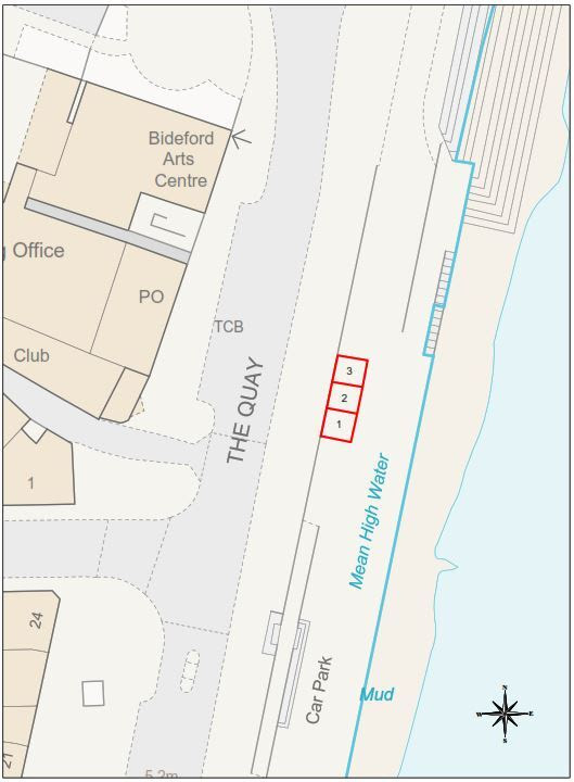 Bideford Quay Concession Pitches Location Map