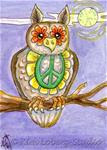 The Peace Hippie Owl - Posted on Tuesday, November 25, 2014 by Kim Loberg