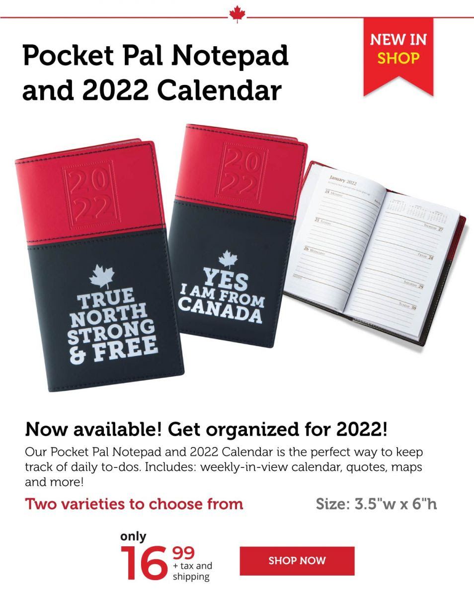 Pocket Pal Notepad and 2022 Calendar