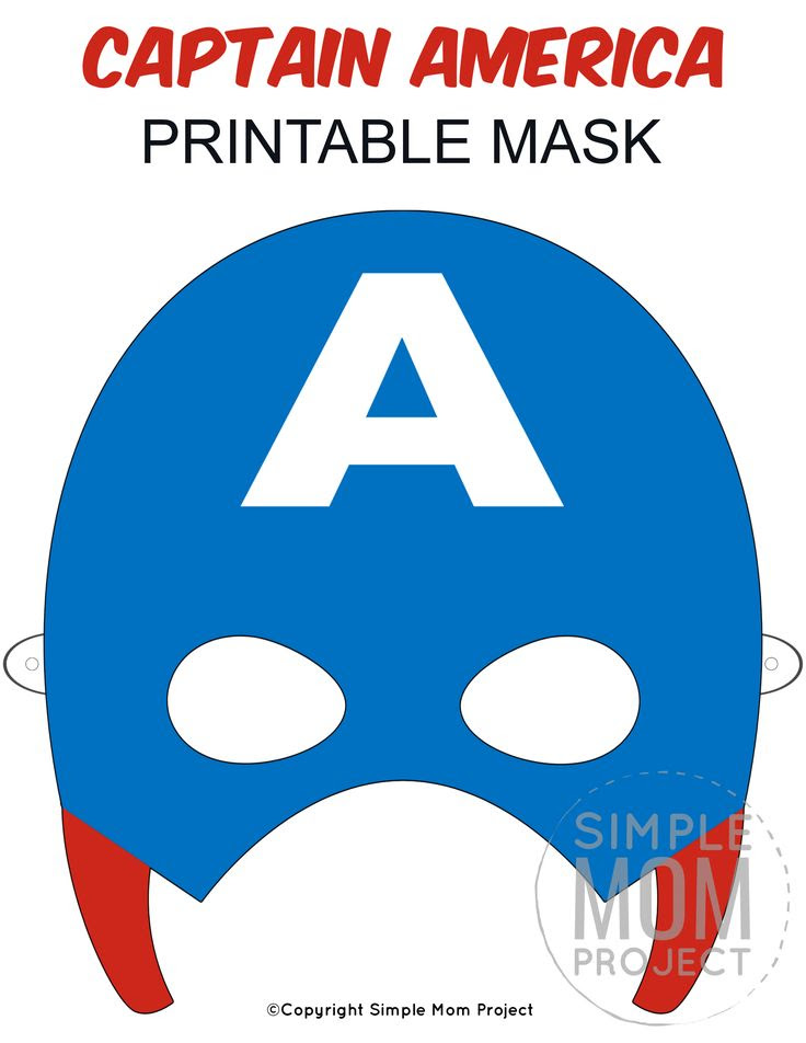 Free Printable Captain America Mask Template Captain america mask