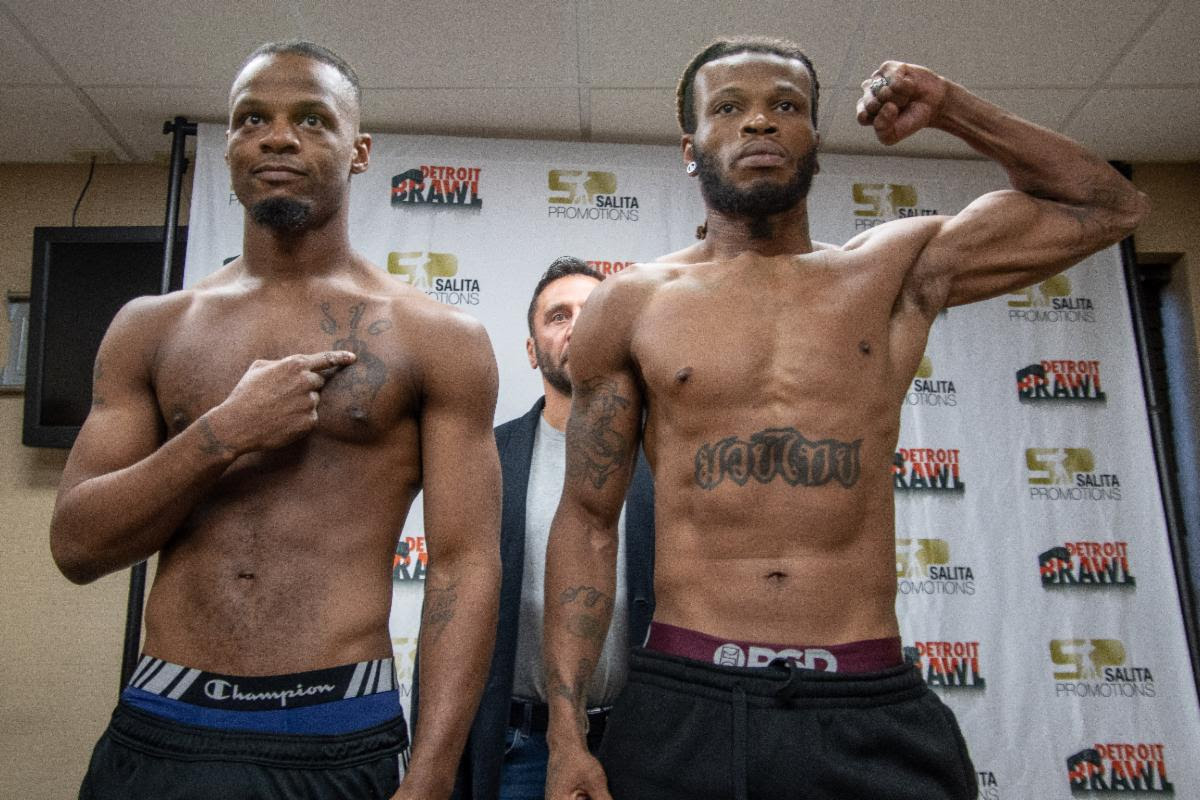 Hugo Centeno Jr. vs. Antonio Todd "Detroit Brawl" weights from Dearborn | Boxen247.com (Kristian von Sponneck)