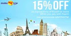  Get 15% Cashback on Hotel Bookings 