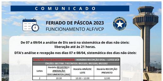 COMUNICADO ALF VCP - FERIAOD DE PÁSCOA