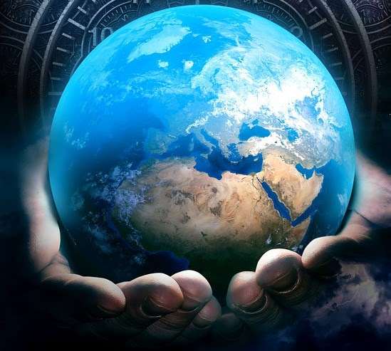 Hands holding earth