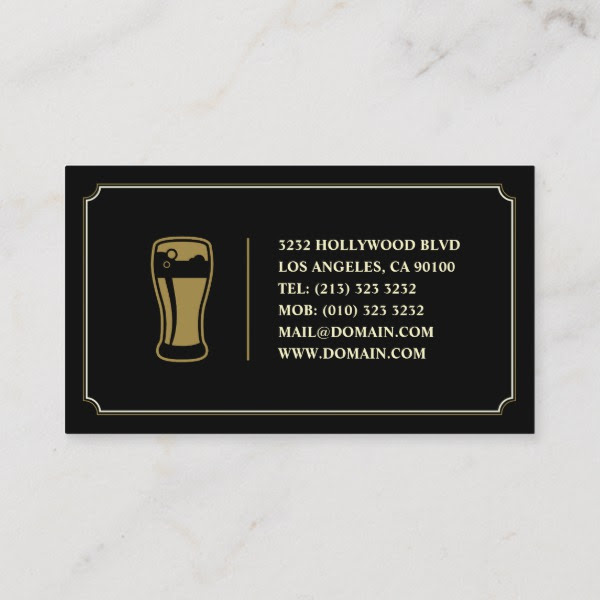 Elegant Micro Brewery Craft Beer Business Card J32 DESIGN