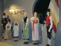Sala del Museo ladino con abiti tradizionali