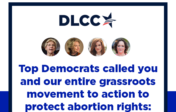 Top Democrats called you and our entire grassroots movement to action to protect abortion rights: