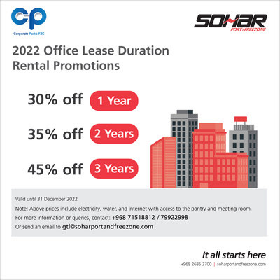 SOHAR GTL Image - 2022 Office Lease Duration Promotions SOHAR GTL Image - 2022 Office Lease Duration Promotions