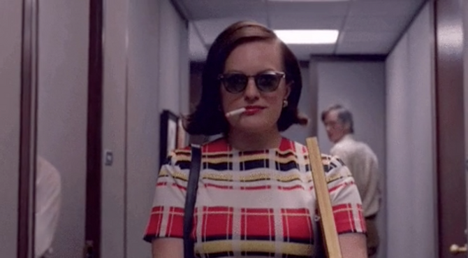Peggy from Mad Men quitting her job
