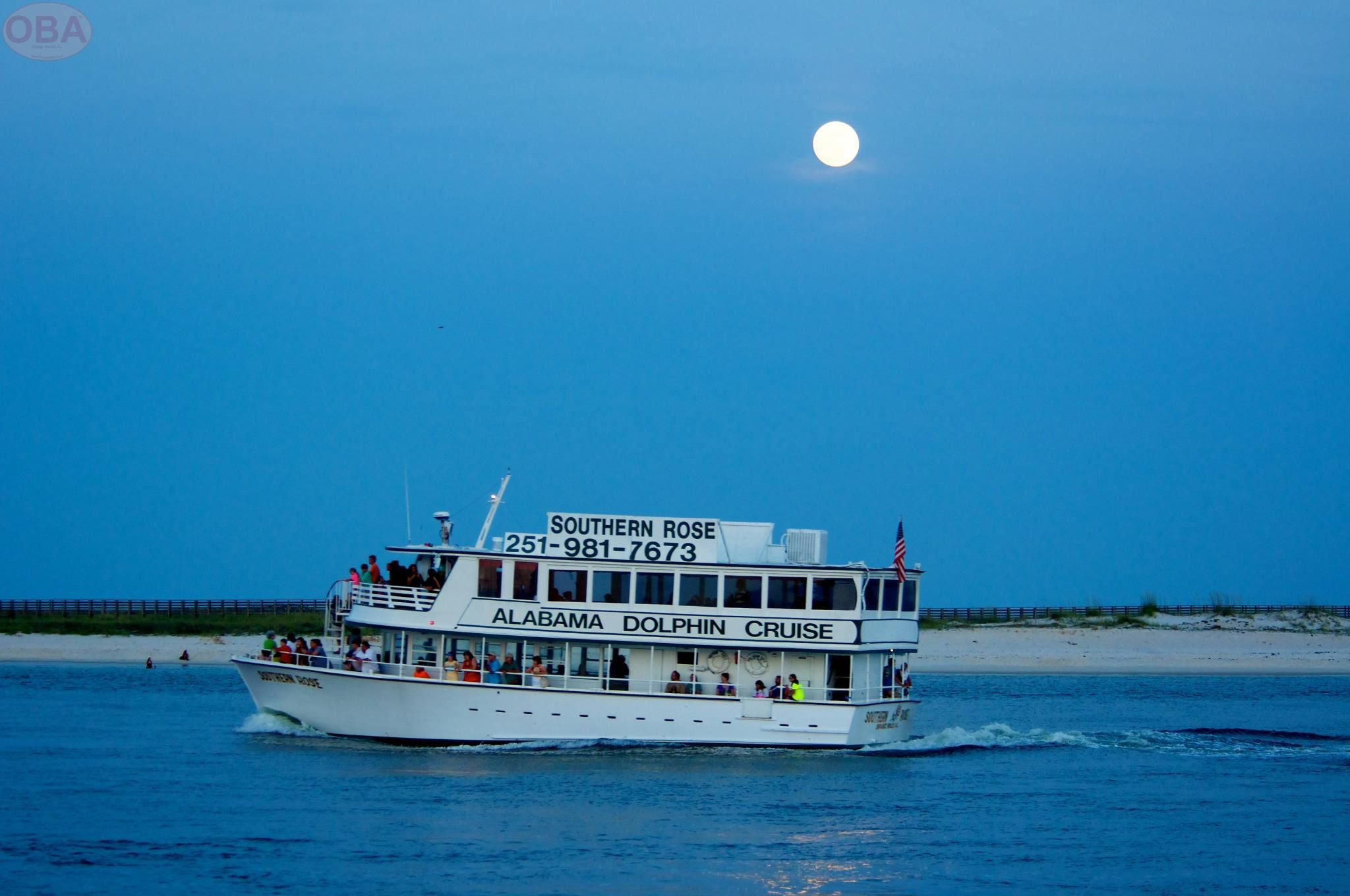 Picture yourself under a full moon cruising the clear blue gulf waters