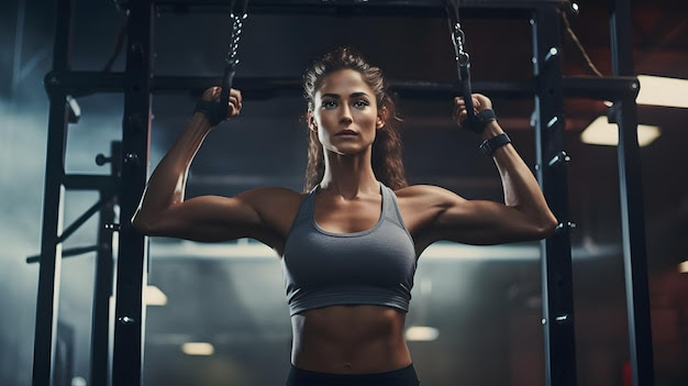 Woman training in gym | Premium AI-generated image