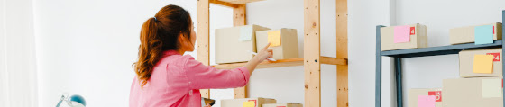lady organizing