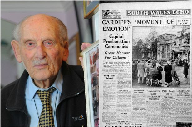 The amazing story of the man who led the toasts when Cardiff became Wales' capital and who turns 100 today