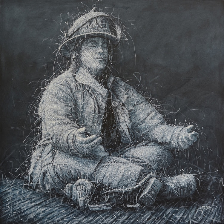 Woven Oil Paintings by Alexi Torres