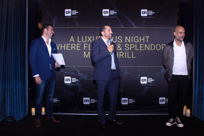 Co-Founder and Managing Director Mr. Hisham Mansour Giving (center) his Speech with Pep Guardiola