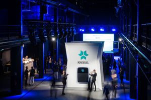 The new home energy storage system from Kreisel Electric at the MAVERO world premiere at the Motorwerk Berlin