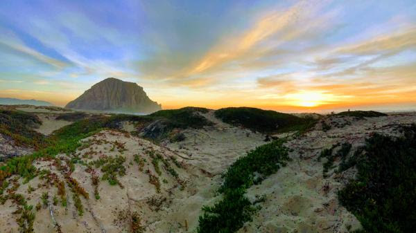 Morro Rock at sunset
