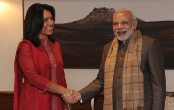 Tulsi Gabbard with Narendra Modi