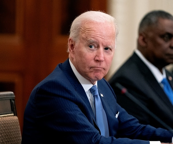 President Joe Biden in the State Dining Room of the White House on May 21, 2021.