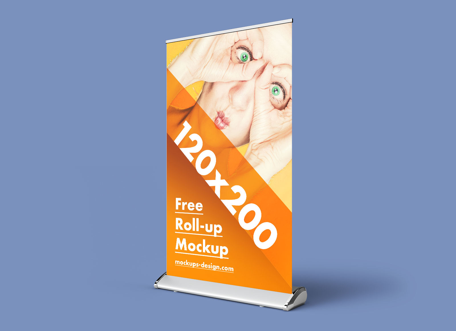 Free RollUp Banner Display Stand Mockup PSD Set Good Mockups