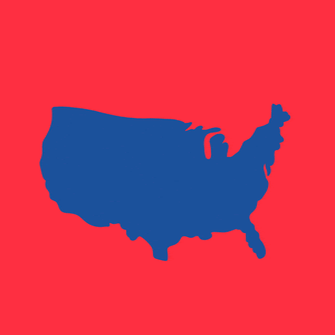 Moving image of the United States with the phrase "Immigrants built America"