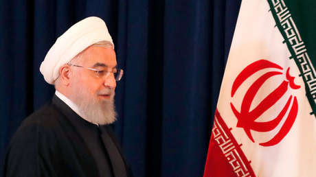 El presidente de Irán, Hassan Rouhani, durante una rueda de prensa, Nueva York, EE.UU., 26 de septiembre de 2018.