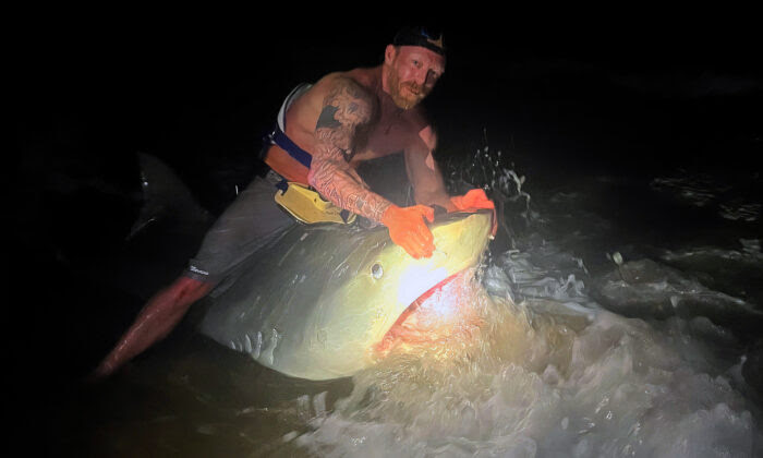 Texas Angler Reels in 12-Foot ‘Monster’ Tiger Shark in Gulf of Mexico, Sets Personal Best but Not State Record