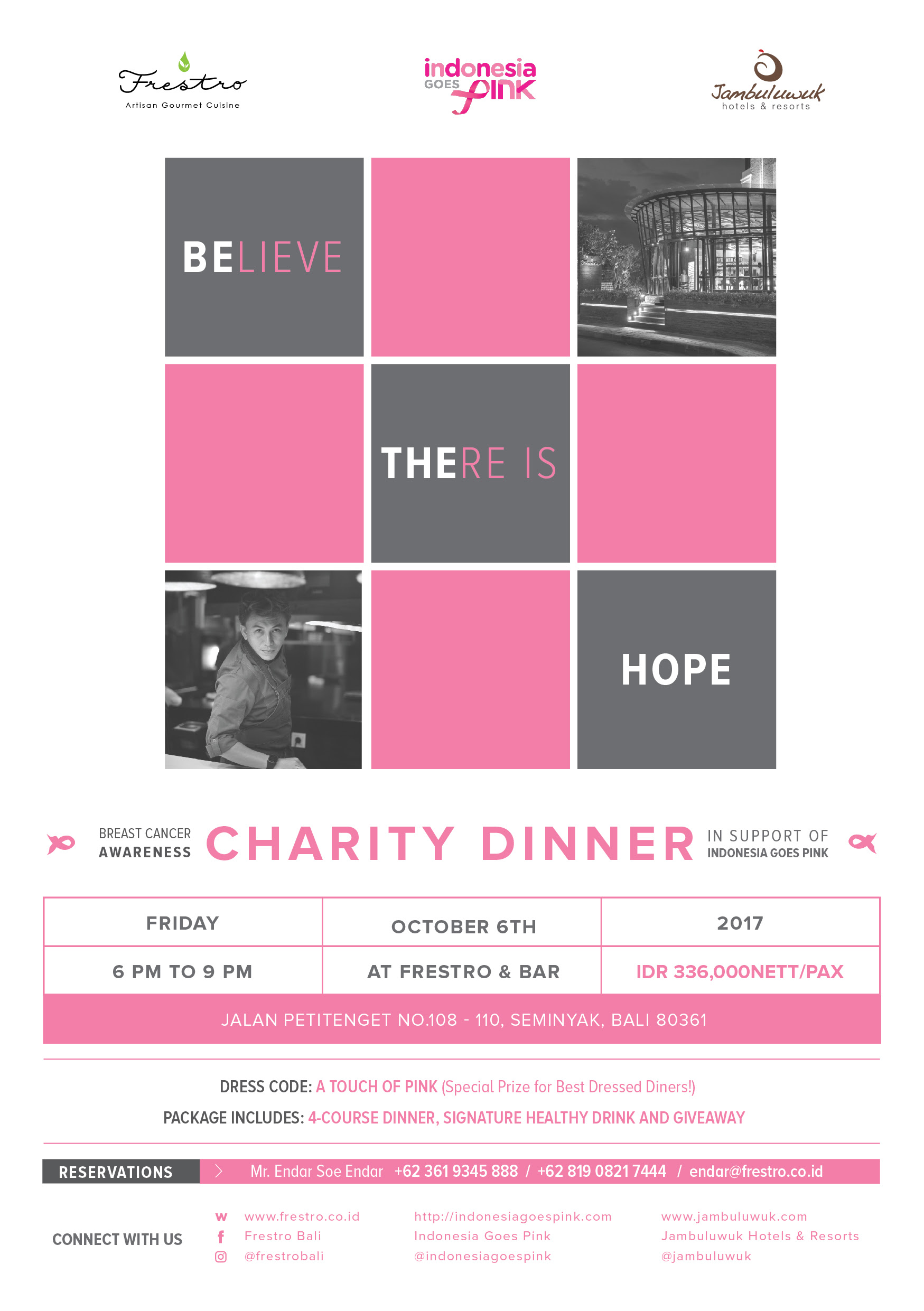 Breast Cancer Awareness Charity Dinner At Frestro Bar Bali Plus Magazine