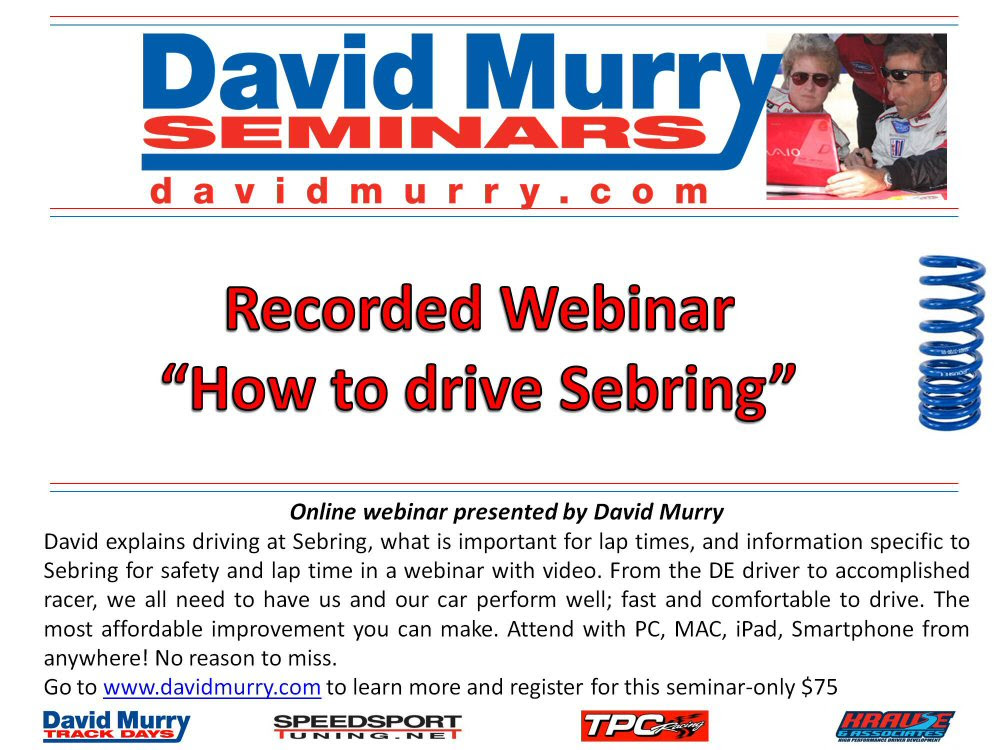 DMS Drive Sebring flyers recording