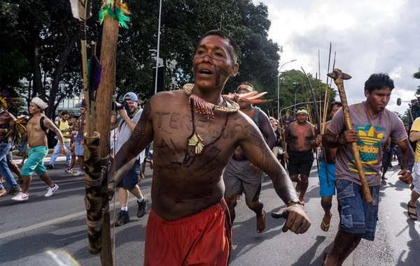 Brazil has seen frequent indigenous protests this year, against the anti-Indian policies of President Temer.