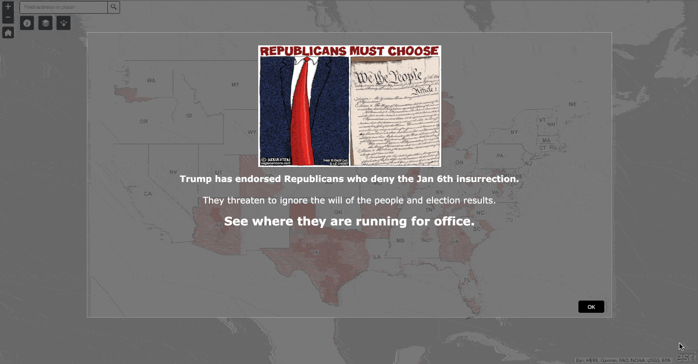 Free app shows Trump endorsed candidates, the position and where they are running for office.