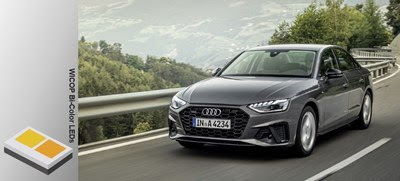 2020 Audi A4 with Seoul Semiconductor’s WICOP Bi-Color LEDs (Source: Audi)