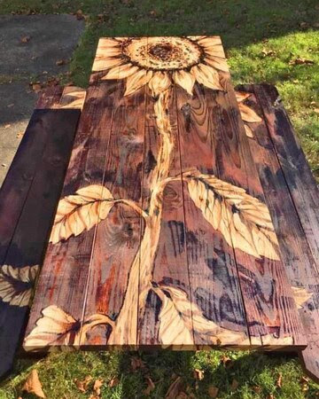 Sunflower-Picinic-Table