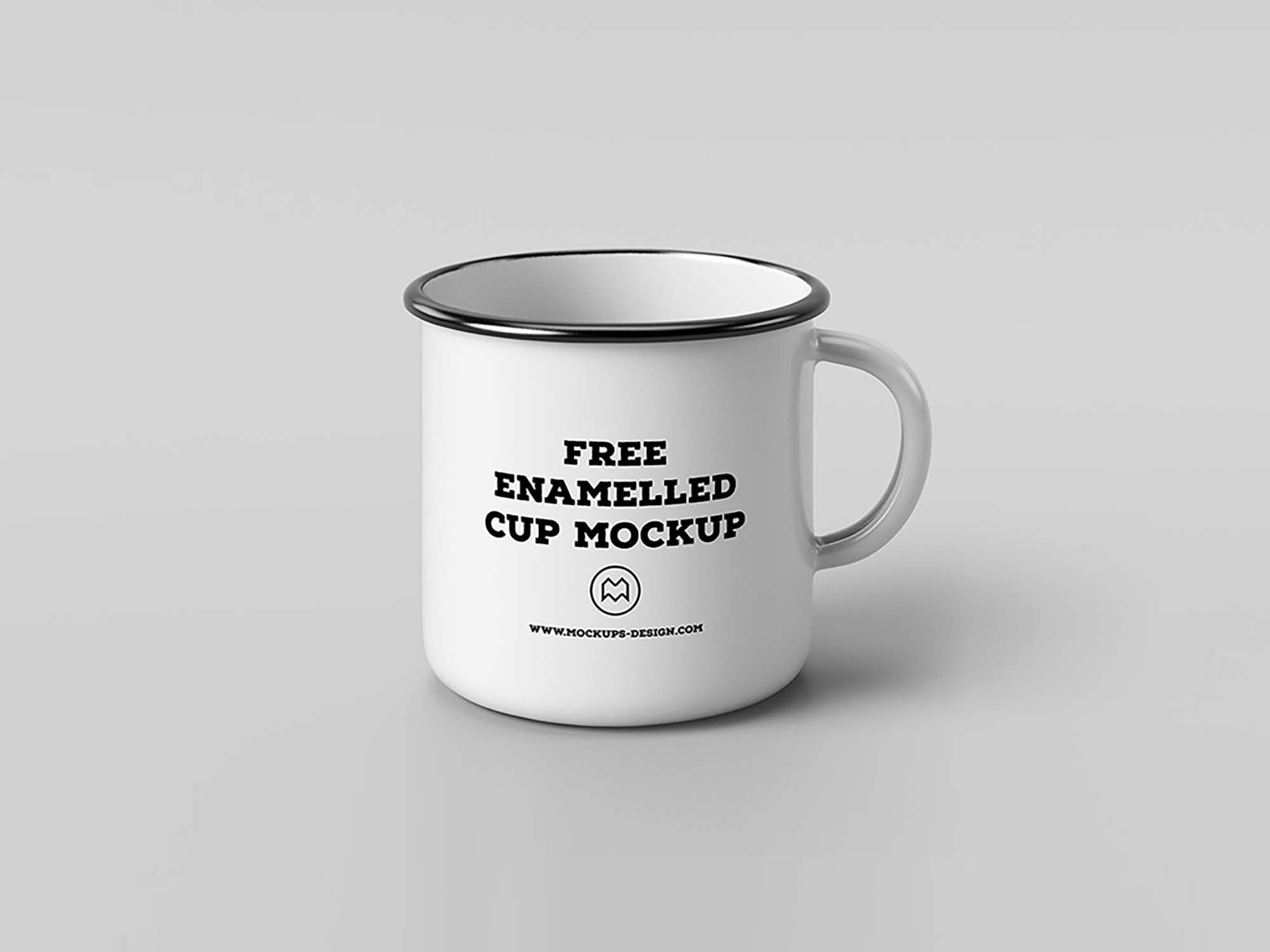 Free Classic Enamel Mug Mockup (PSD)