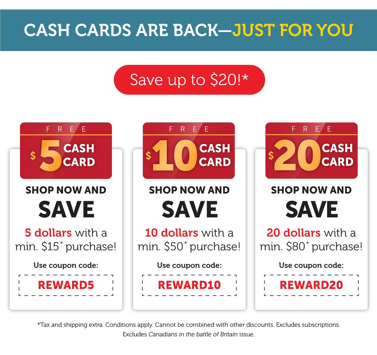 Cash Cards are back!