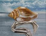 Seashell 8 x 10 oil on panel still life - Posted on Tuesday, April 14, 2015 by Paulo Jimenez