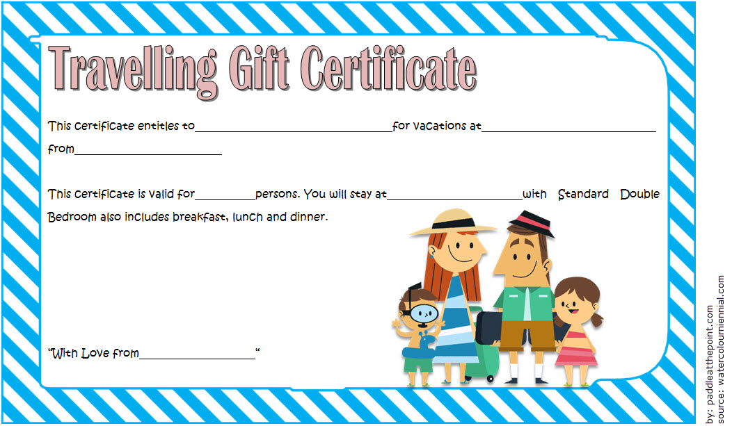 Travel Gift Certificate Template FREE 1 Gift certificate template