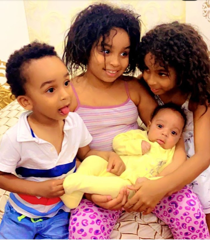 "The new kids on the block" Ned Nwoko says as he shows off his youngest children
