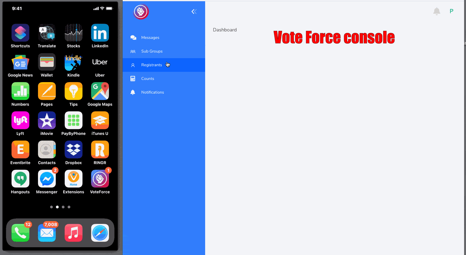 VoteForce relational organizing app helps activists and volunteers oppose voter suppression bills.