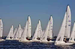 J/70s sailing Quantum Winter Series off Tampa, FL