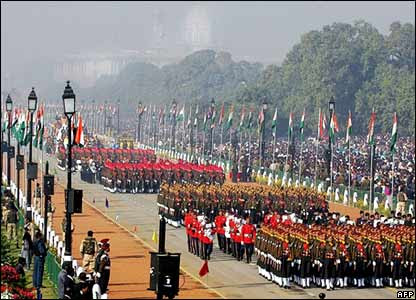 A grand parade was held in India's capital Delhi on the country's 58th Republic Day.