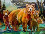 ARTOUTWEST Diane Whitehead Bears animal art oil painting Wild Life - Posted on Saturday, March 28, 2015 by Diane Whitehead