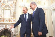 Netanyahu meets with Putin in Moscow, September 21, 2015. Photo by Israeli Embassy in Russia