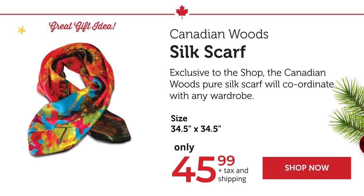Canadian Woods Silk Scarf