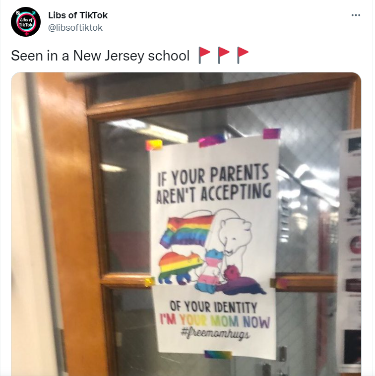 Pro-gay sign in school
