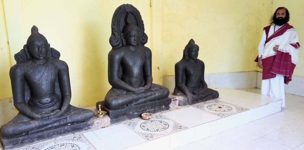 Ancient Buddha statues at Pallur Buddha Temple in the outskirts of Kanchi.