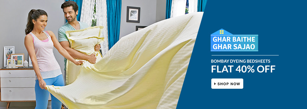 FLAT 40% OFF on Bombay Dyeing Bedsheets