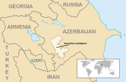 Carta del Nagorno-Karabach. Wikipedia.