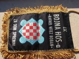 MEGA RARE CROATIA HOS ARMY 9 BOJNA VITEZ BOBAN FLAG | #127309445